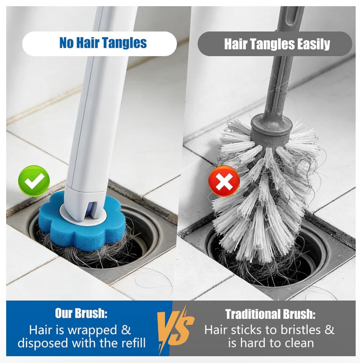 LUMO™ Disposable Toilet Brush Kit – 12 Scented Refills Included